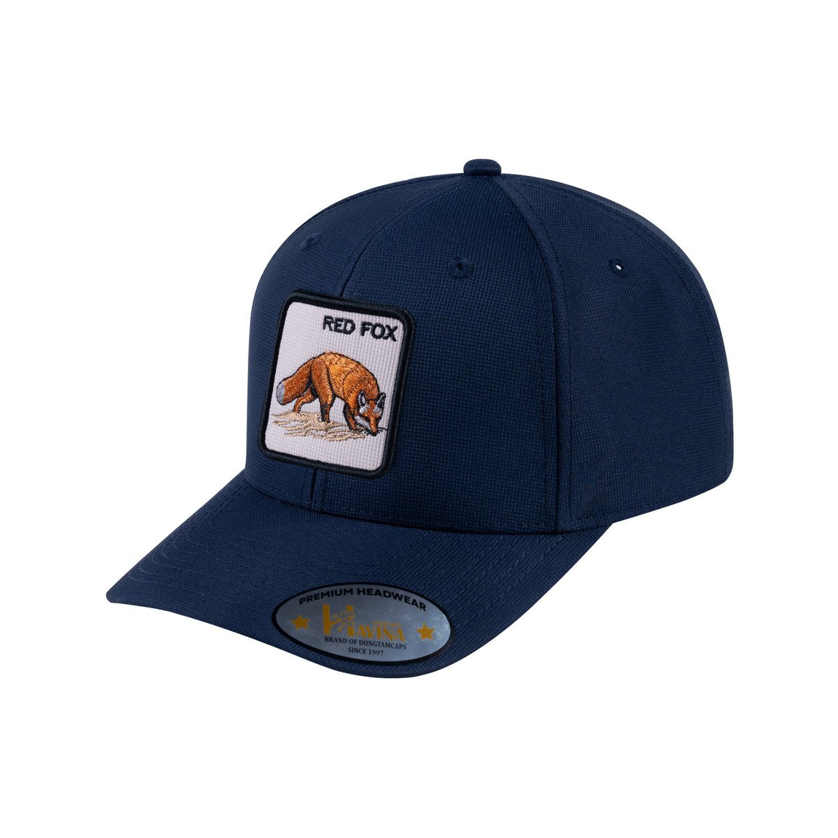 Red Fox V2 6-Panel Baseball Cap with Navy front and Navy back