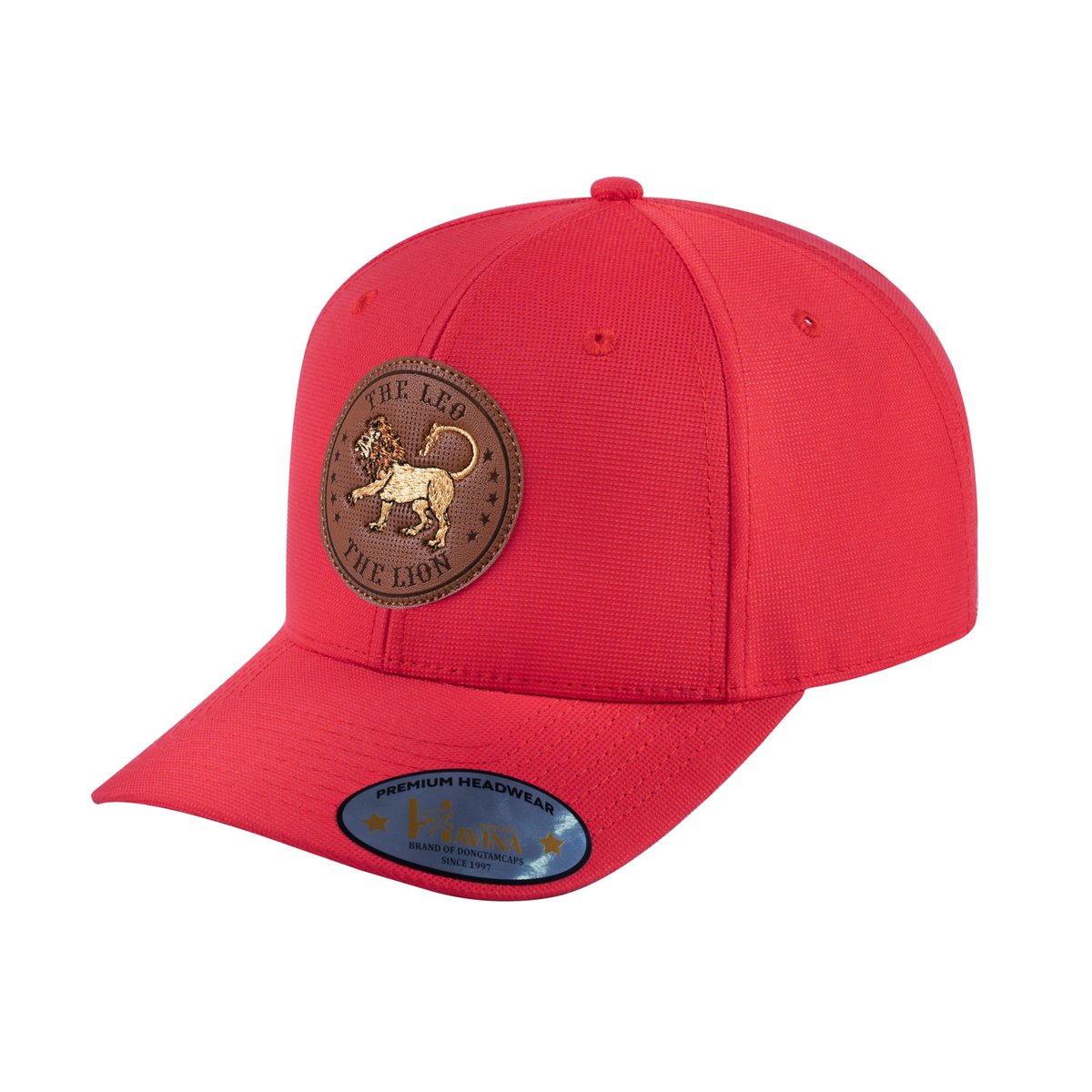 Leo Zodiac V2 6-Panel Baseball Cap with Red front and Red back