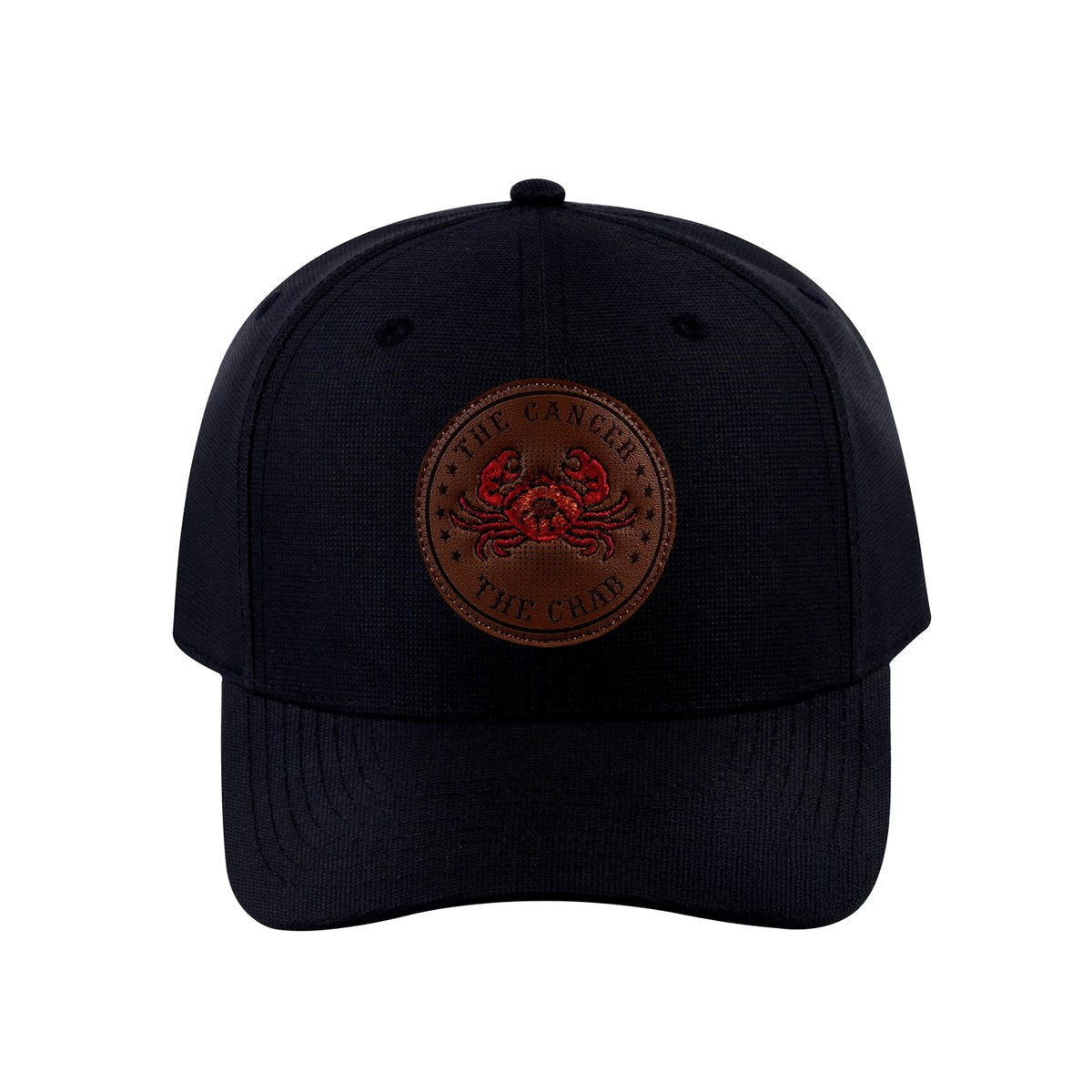 Cancer Zodiac V2 6-Panel Baseball Cap with Black front and Black back