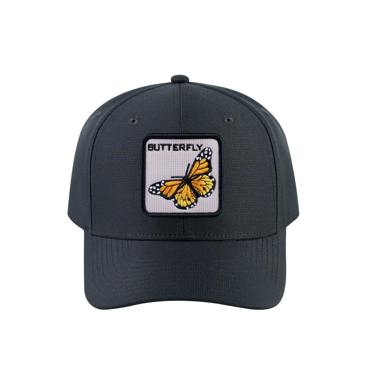 Butterfly V2 6-Panel Baseball Cap with Dark Grey front and Dark Grey back