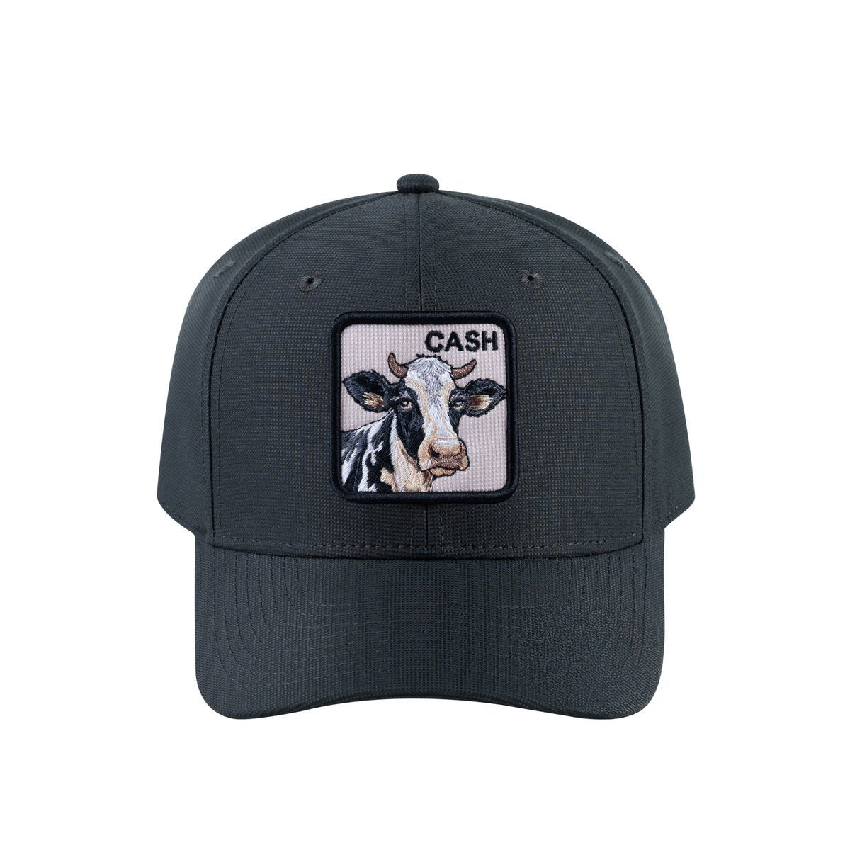 Cow V2 6-Panel Baseball Cap with Dark Grey front and Dark Grey back