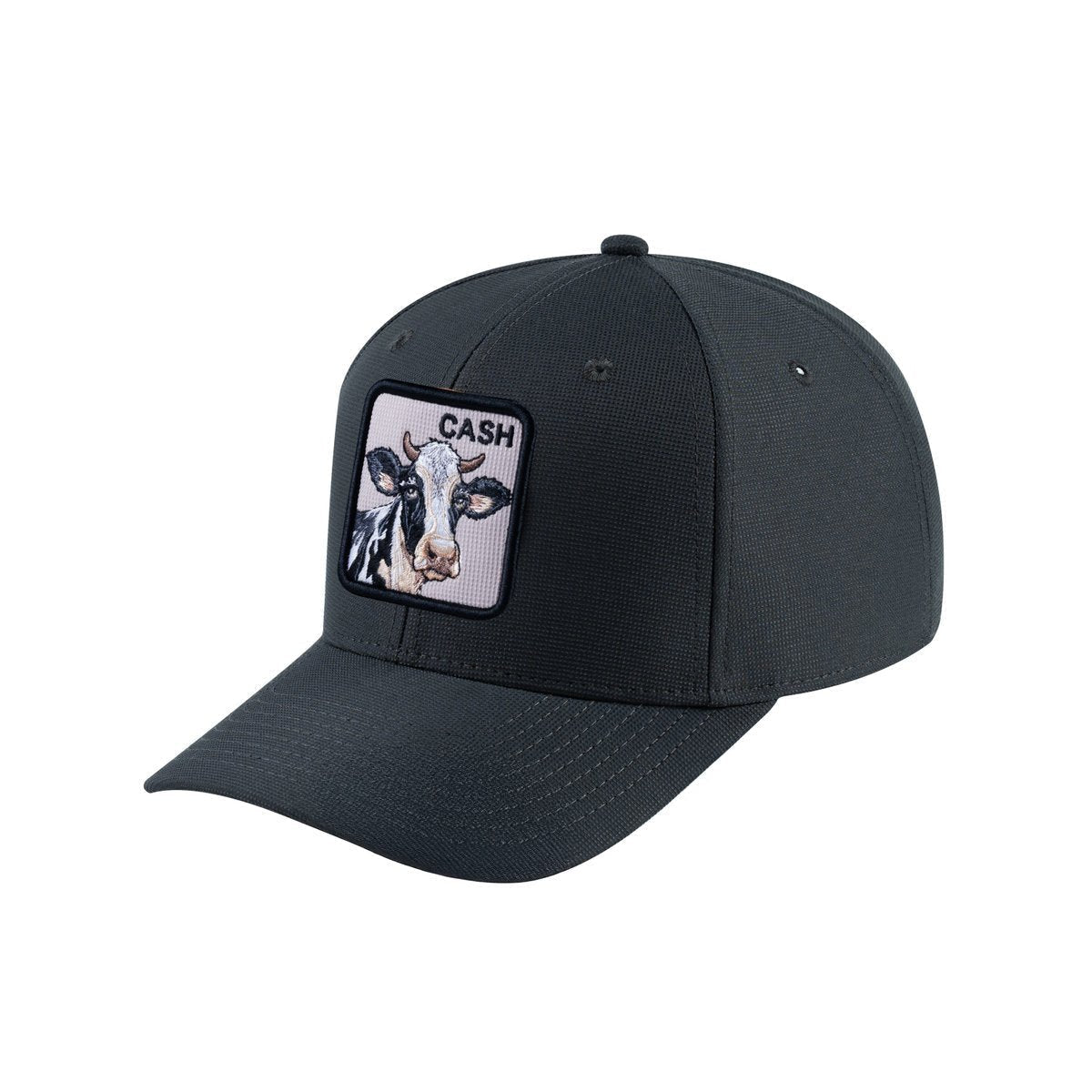 Cow V2 6-Panel Baseball Cap with Dark Grey front and Dark Grey back