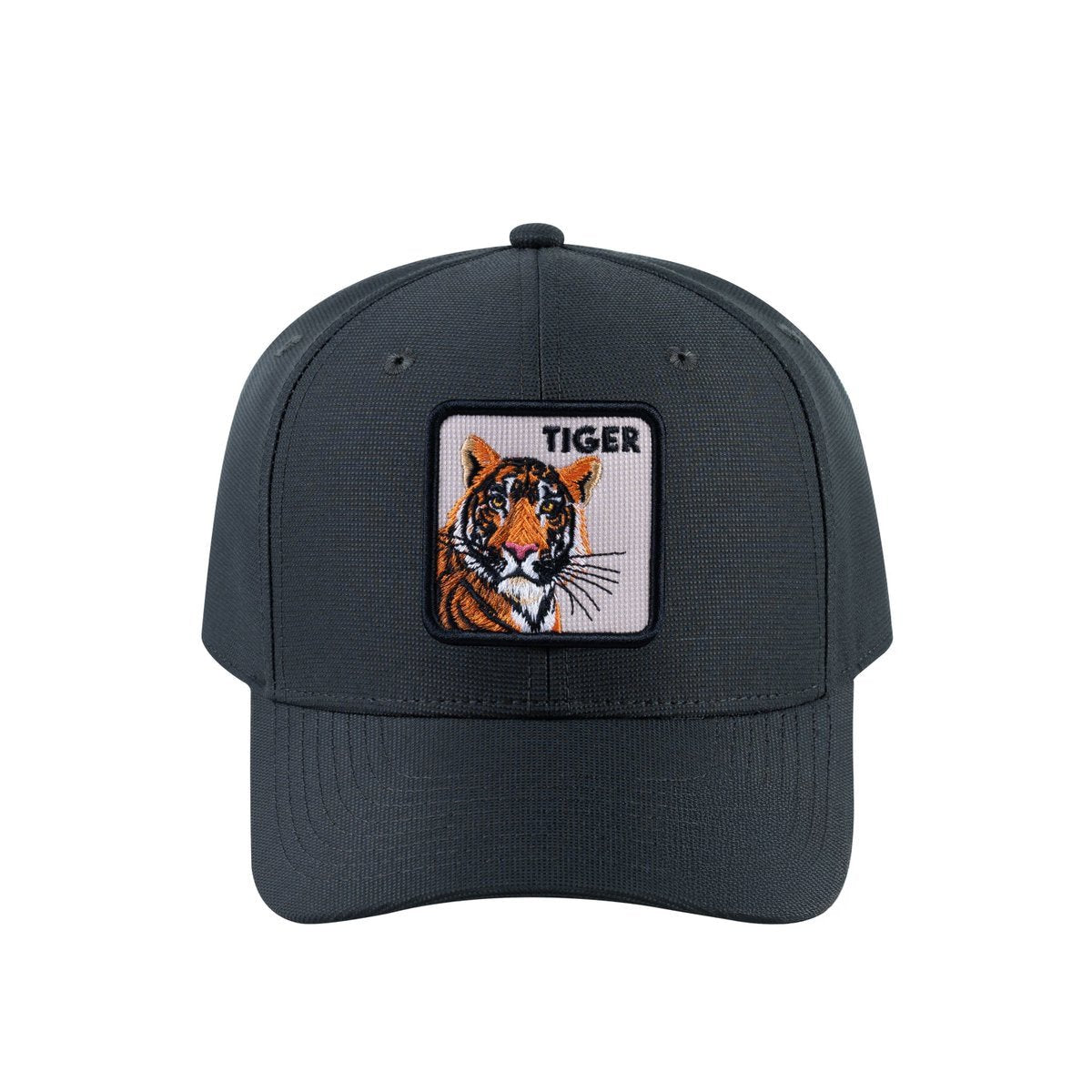 Tiger V2 6-Panel Baseball Cap with Dark Grey front and Dark Grey back