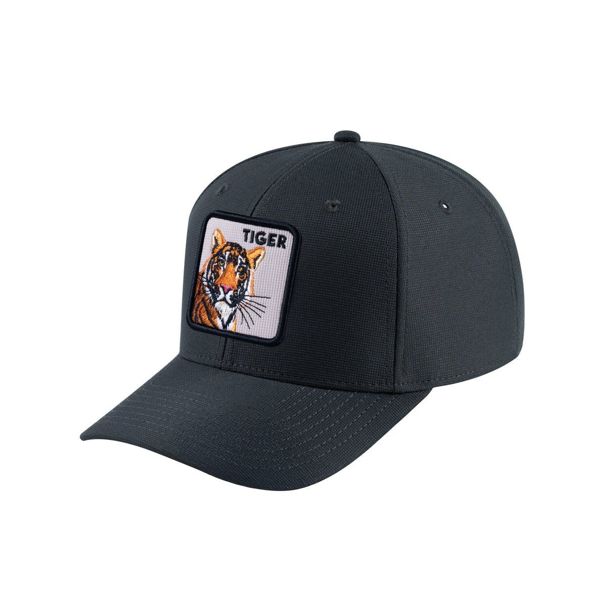 Tiger V2 6-Panel Baseball Cap with Dark Grey front and Dark Grey back