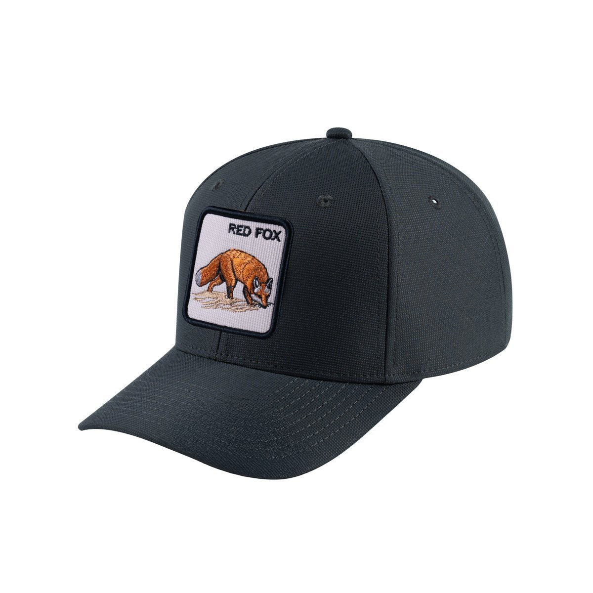 Red Fox V2 6-Panel Baseball Cap with Dark Grey front and Dark Grey back