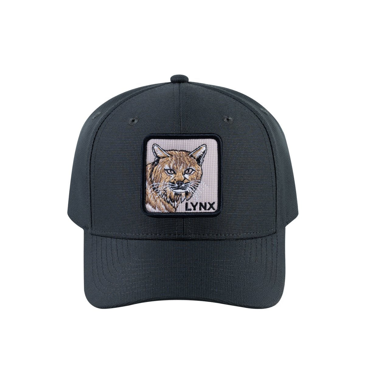 Lynx V2 6-Panel Baseball Cap with Dark Grey front and Dark Grey back