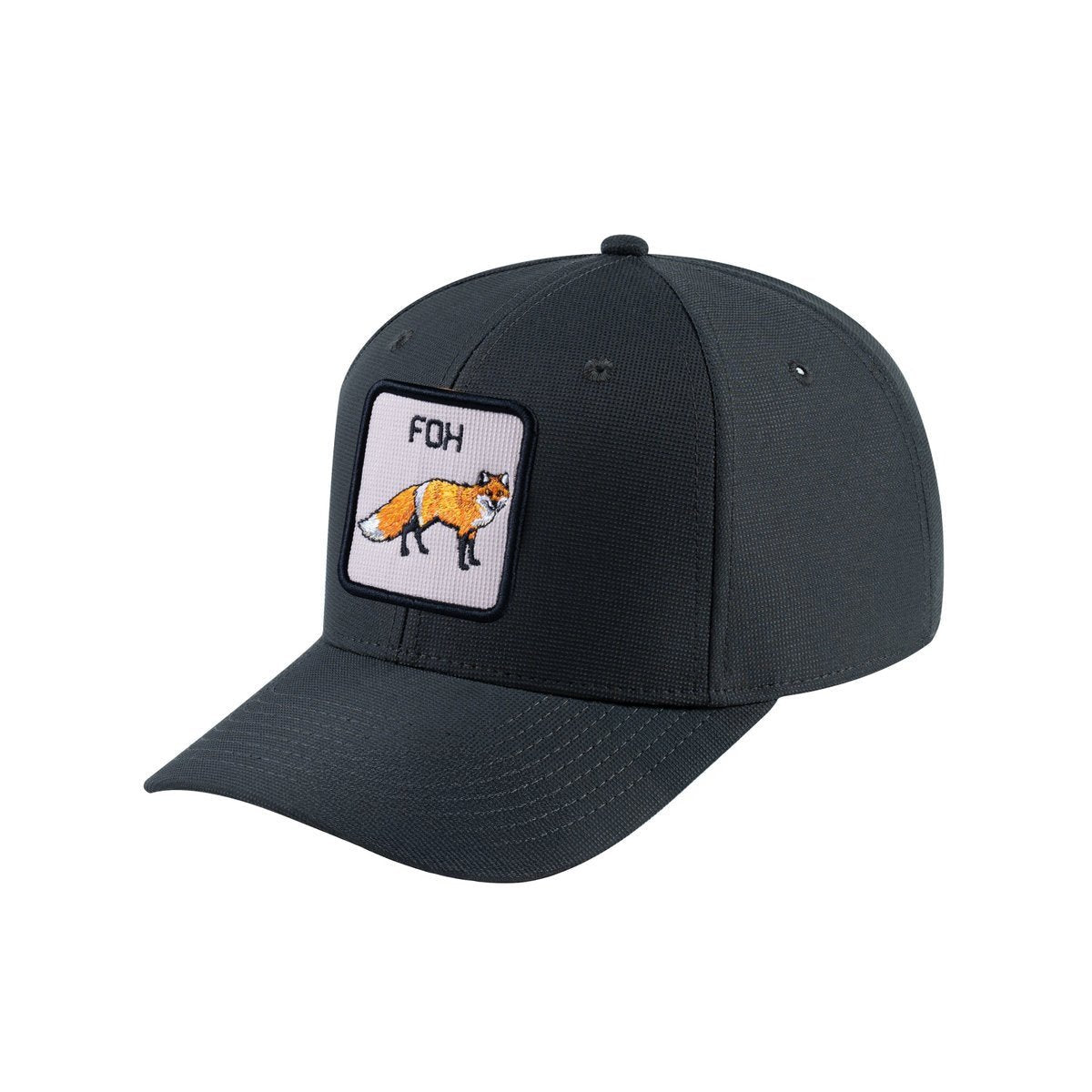 Fox V2 6-Panel Baseball Cap with Dark Grey front and Dark Grey back