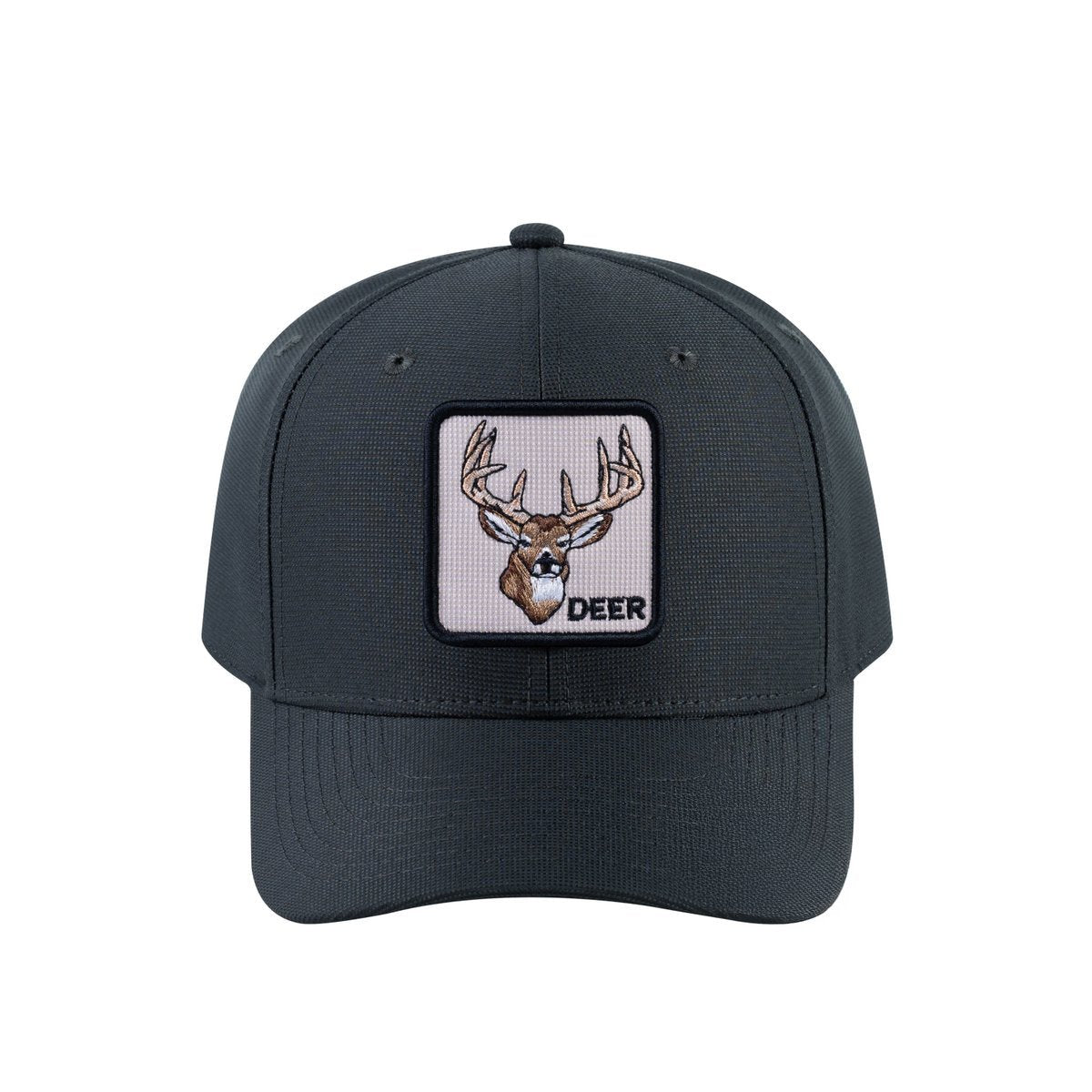 Deer V2 6-Panel Baseball Cap with Dark Grey front and Dark Grey back
