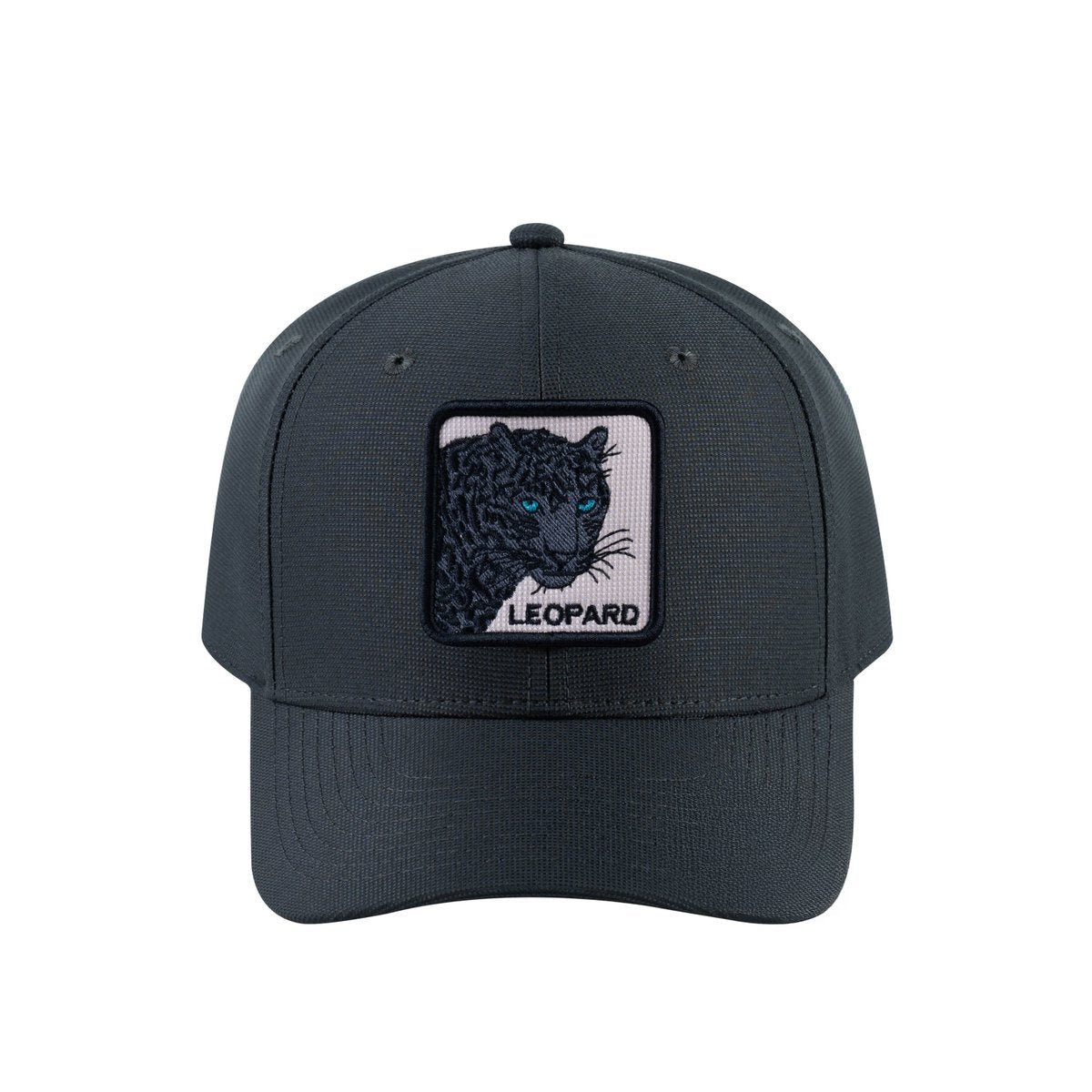 Leopard V2 6-Panel Baseball Cap with Dark Grey front and Dark Grey back