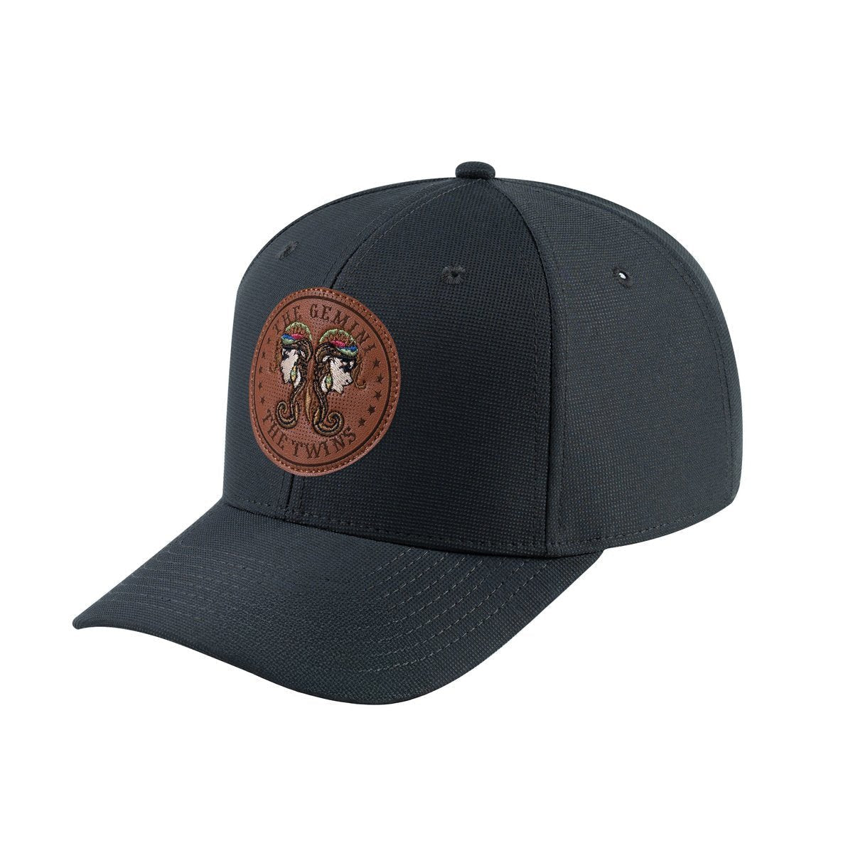 Gemini Zodiac V2 6-Panel Baseball Cap with Dark Grey front and Dark Grey back
