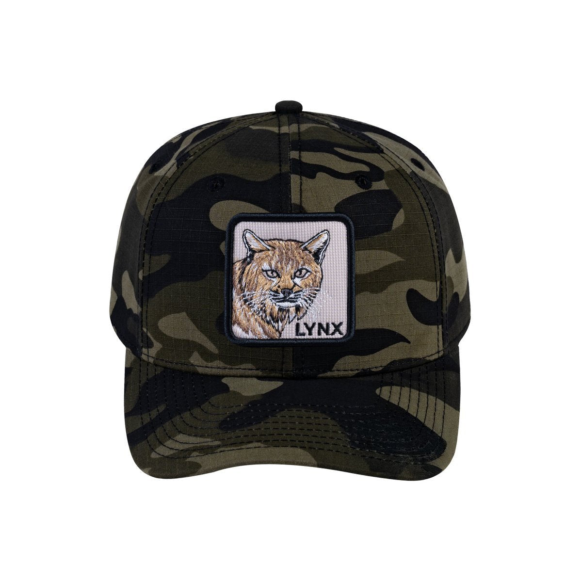Lynx V2 6-Panel Baseball Cap with Green Camo front and Green Camo back