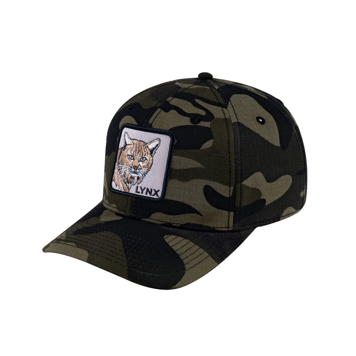 Lynx V2 6-Panel Baseball Cap with Green Camo front and Green Camo back