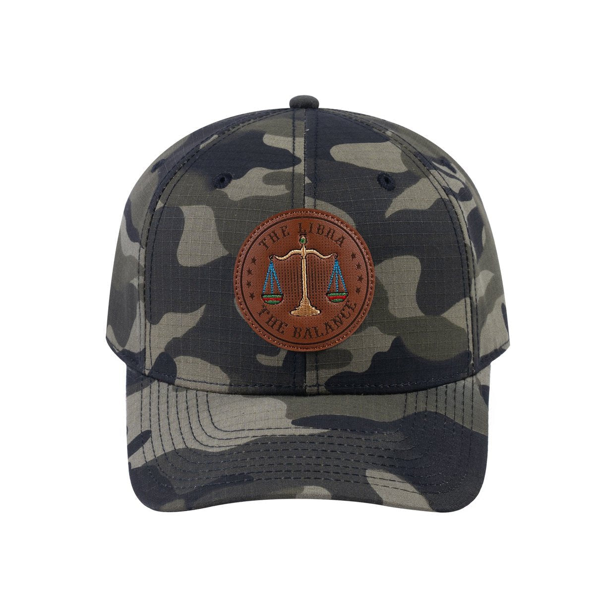 Libra Zodiac V2 6-Panel Baseball Cap with Green Camo front and Green Camo back