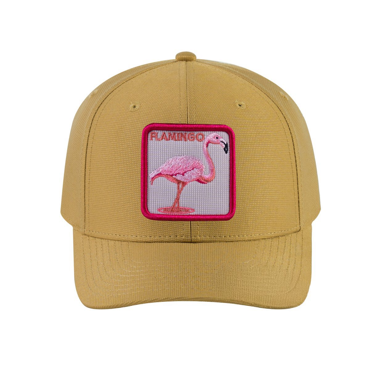 Flamingo V2 6-Panel Baseball Cap with Khaki front and Khaki back