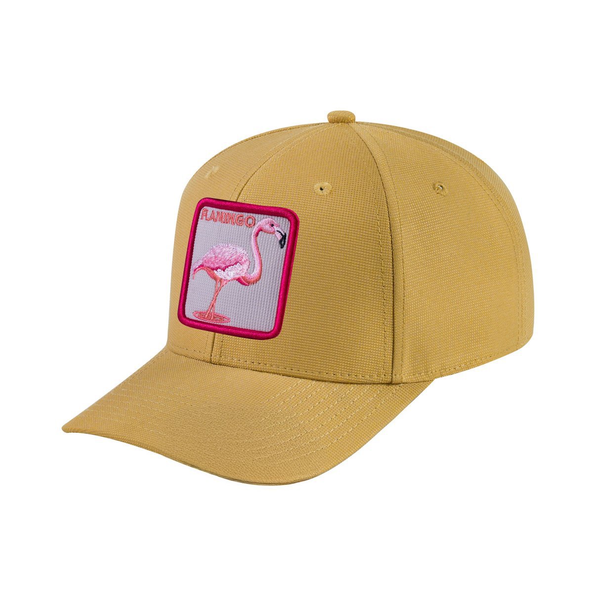 Flamingo V2 6-Panel Baseball Cap with Khaki front and Khaki back
