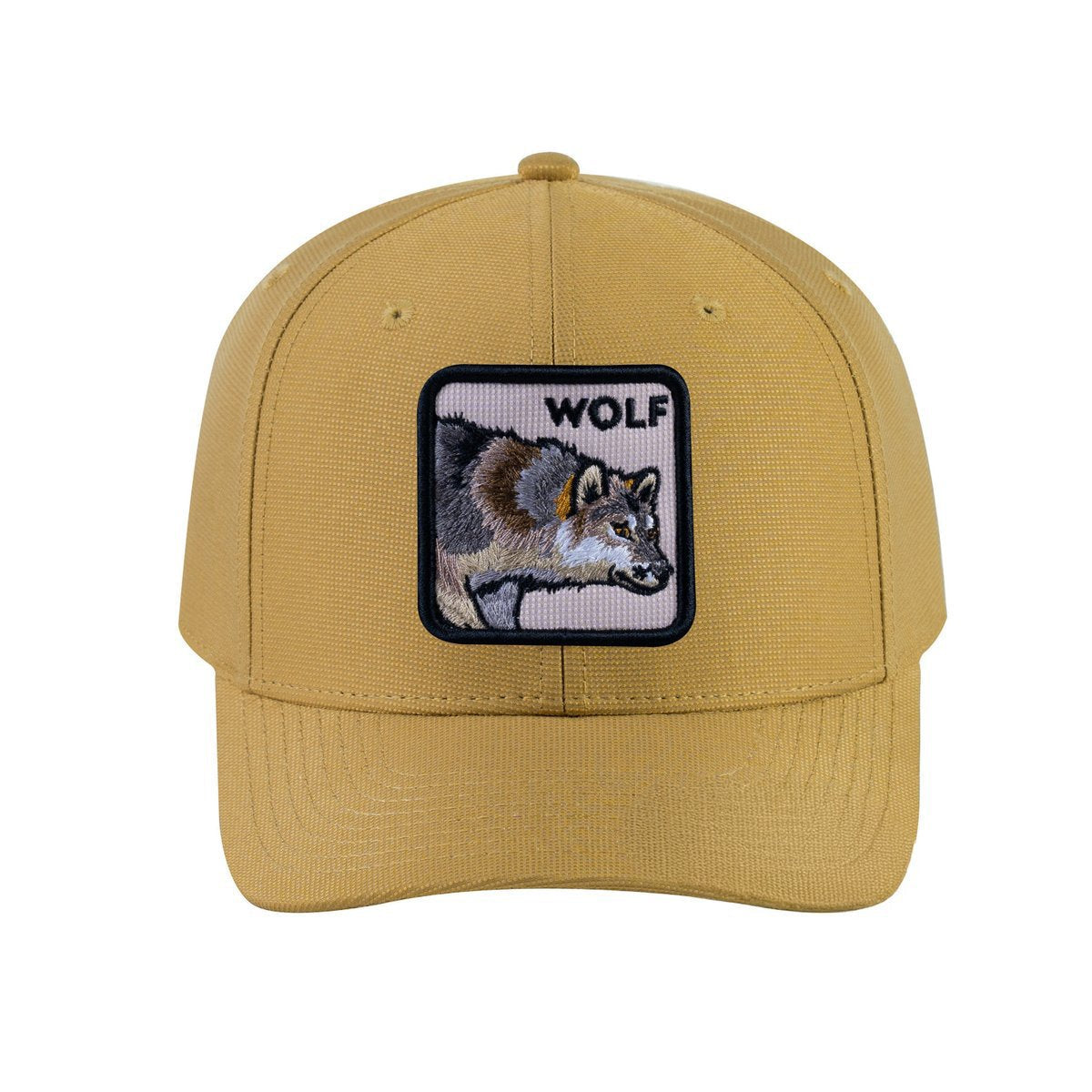 Wolf V2 6-Panel Baseball Cap with Khaki front and Khaki back