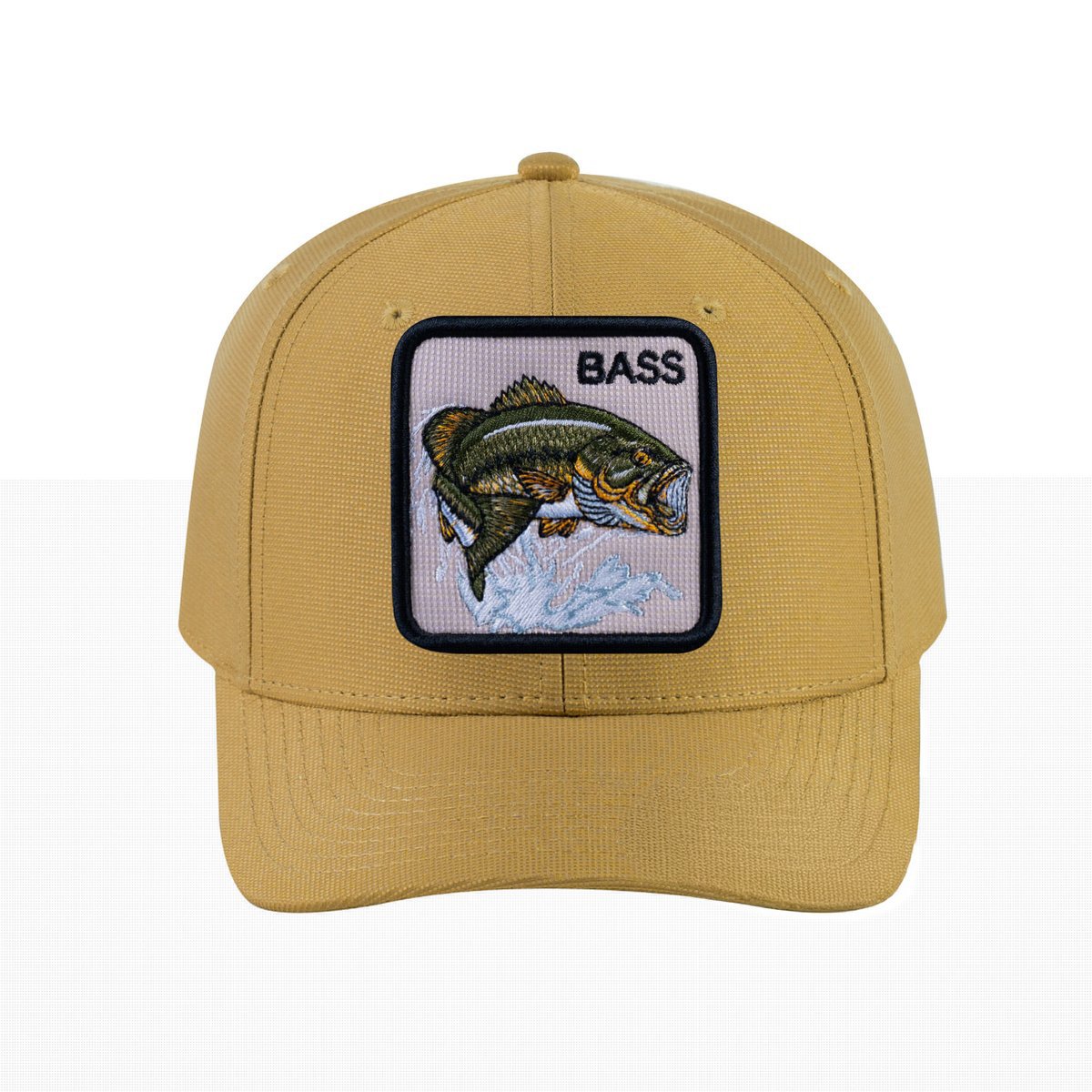 Bass V2 6-Panel Baseball Cap with Khaki front and Khaki back
