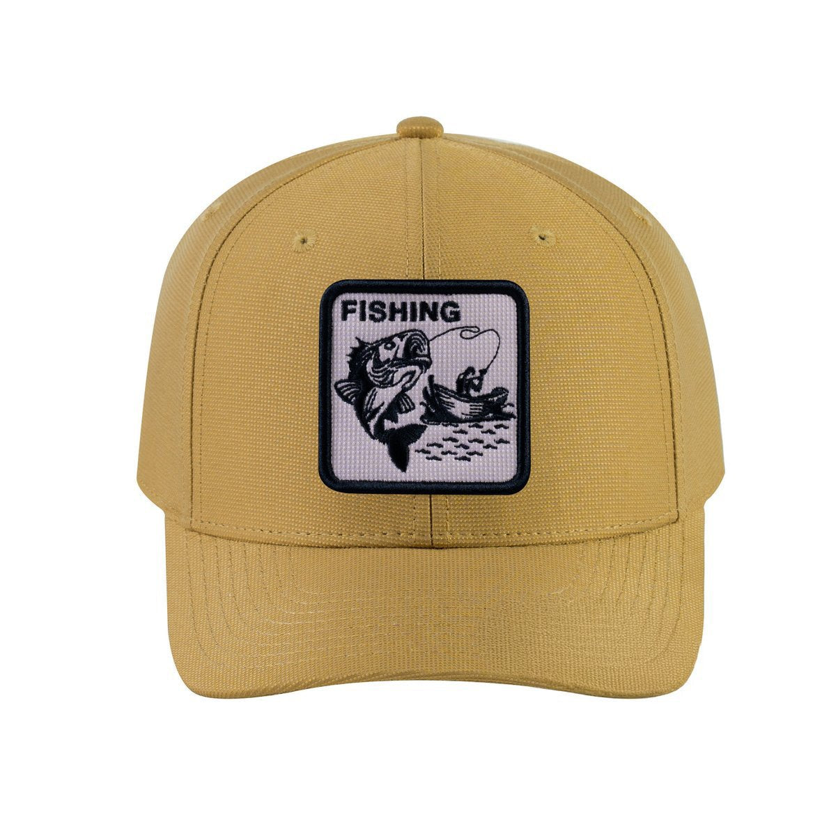 Fishing V2 6-Panel Baseball Cap with Khaki front and Khaki back