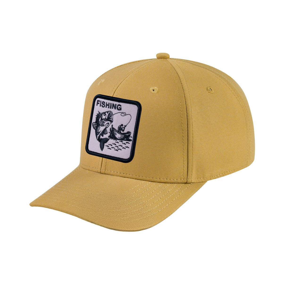 Fishing V2 6-Panel Baseball Cap with Khaki front and Khaki back