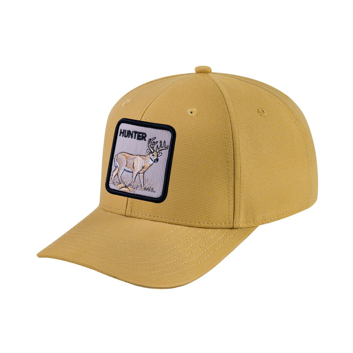 Hunter V2 6-Panel Baseball Cap with Khaki front and Khaki back