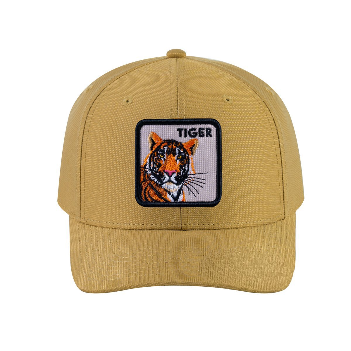 Tiger V2 6-Panel Baseball Cap with Khaki front and Khaki back
