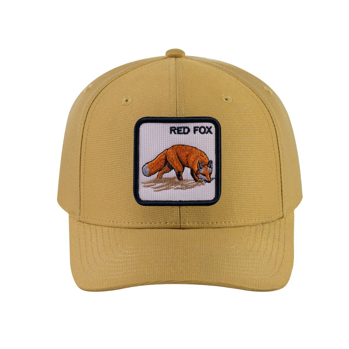 Red Fox V2 6-Panel Baseball Cap with Khaki front and Khaki back