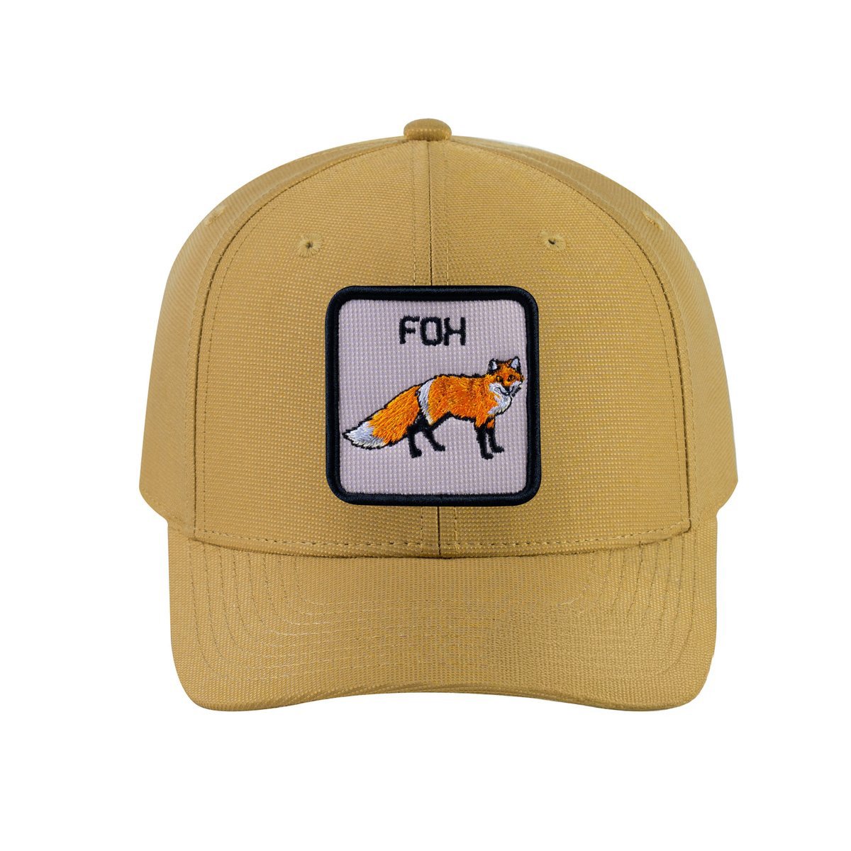 Fox V2 6-Panel Baseball Cap with Khaki front and Khaki back