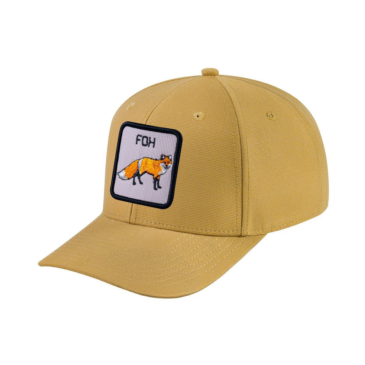 Fox V2 6-Panel Baseball Cap with Khaki front and Khaki back