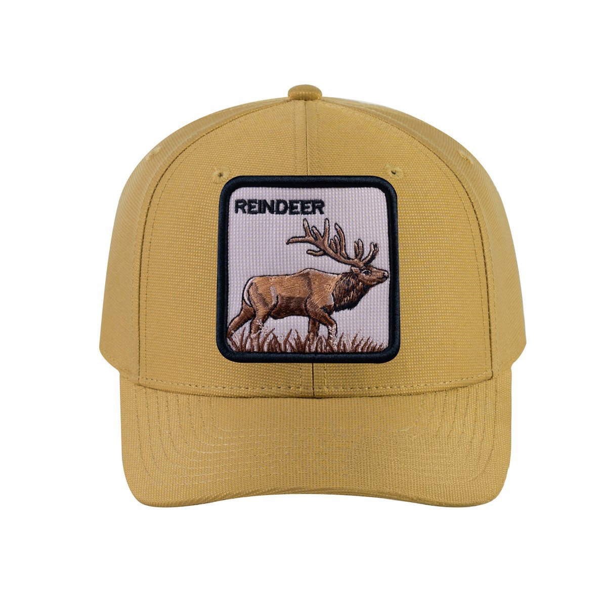 Reindeer V2 6-Panel Baseball Cap with Khaki front and Khaki back