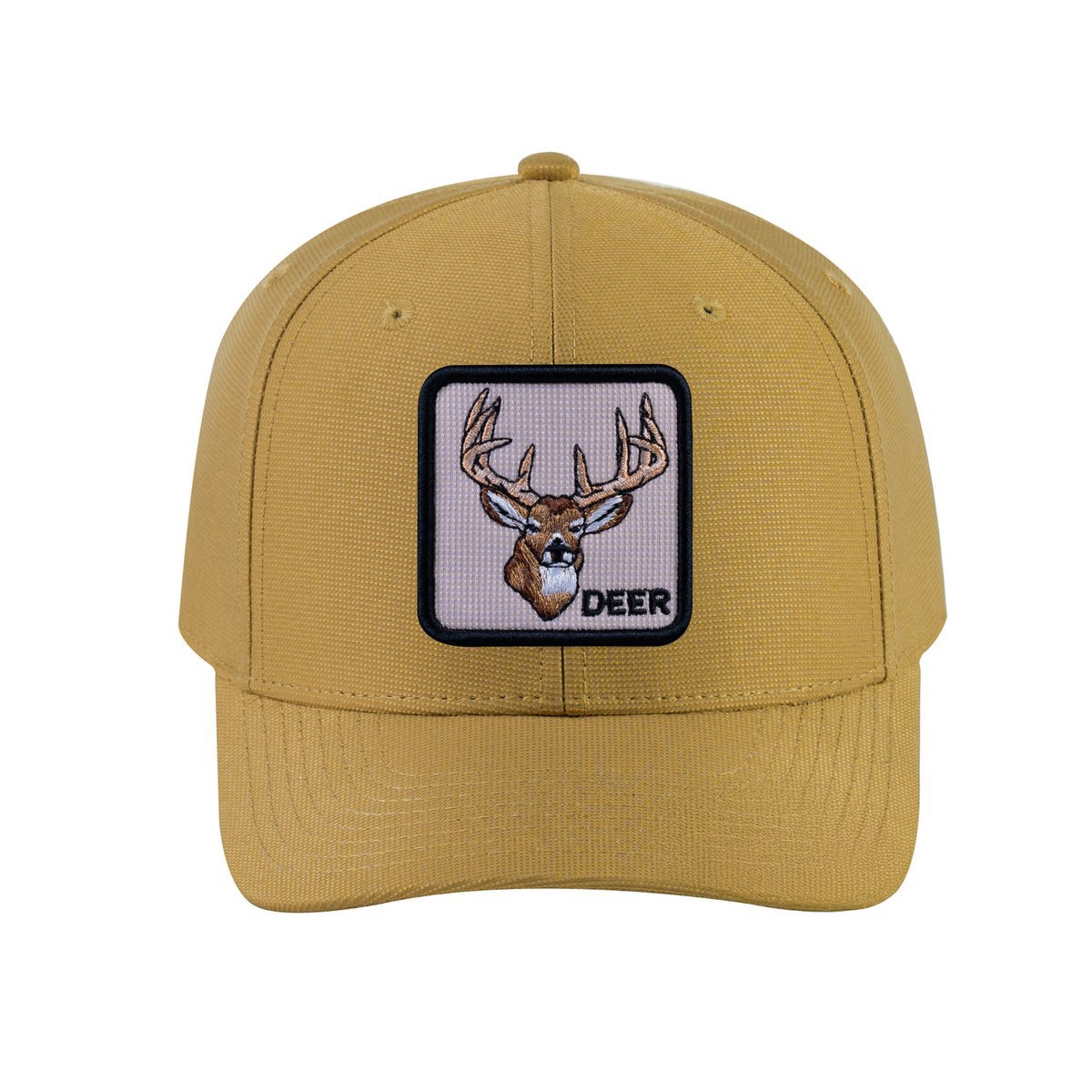Deer V2 6-Panel Baseball Cap with Khaki front and Khaki back
