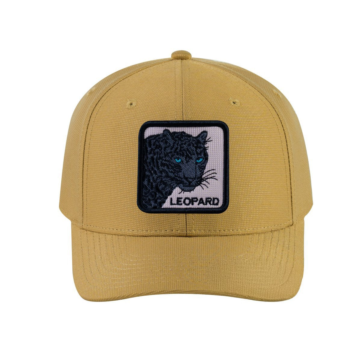 Leopard V2 6-Panel Baseball Cap with Khaki front and Khaki back
