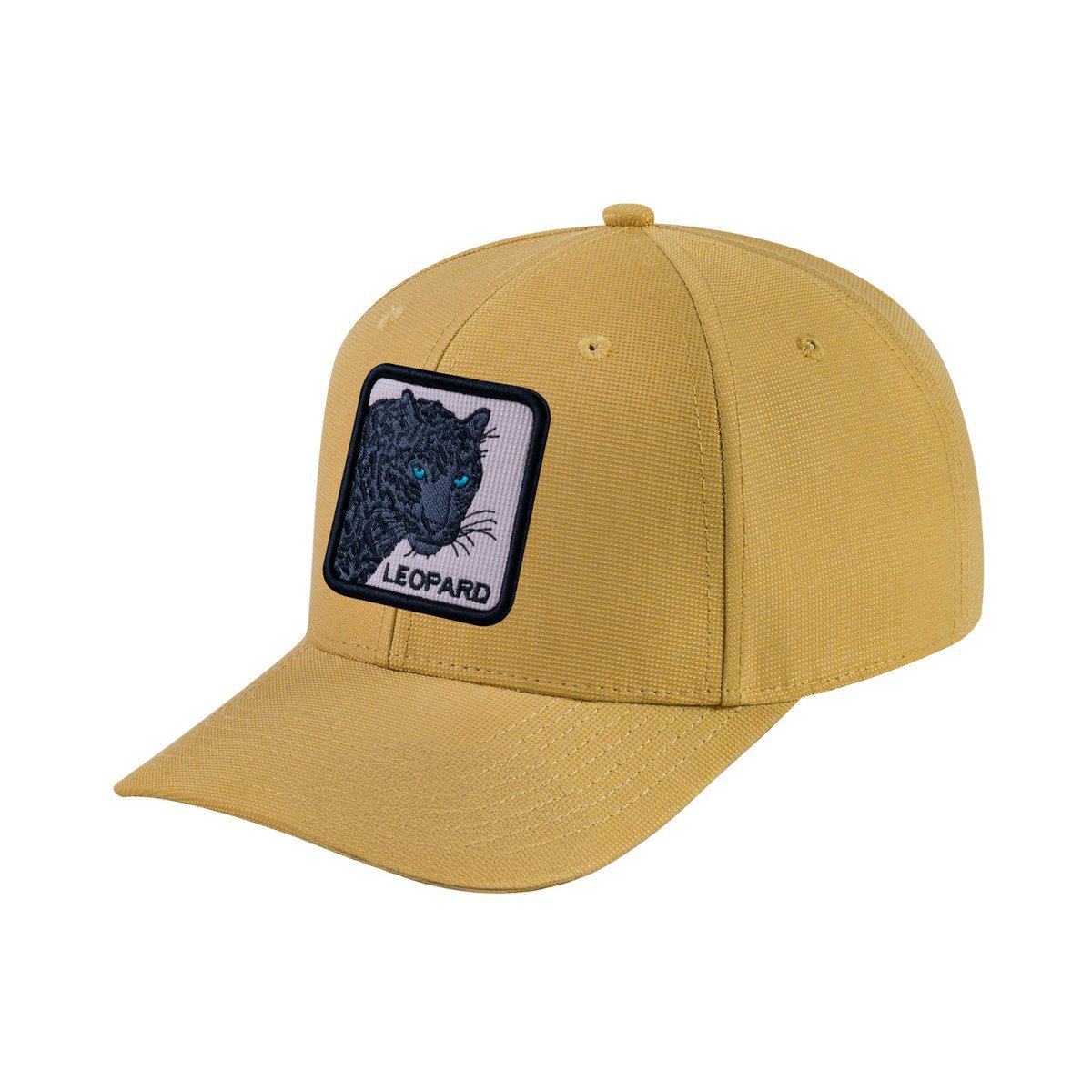 Leopard V2 6-Panel Baseball Cap with Khaki front and Khaki back