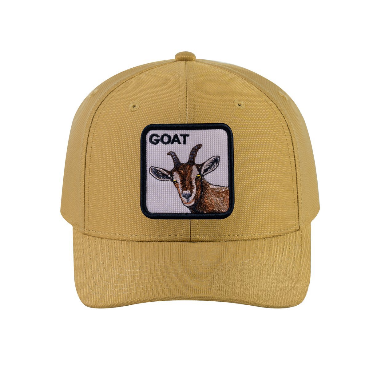 Goat V2 6-Panel Baseball Cap with Khaki front and Khaki back