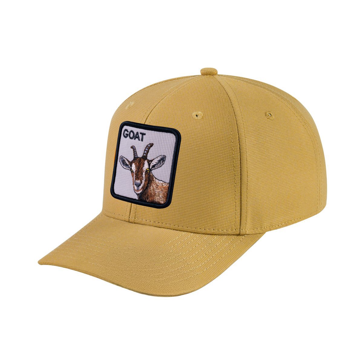 Goat V2 6-Panel Baseball Cap with Khaki front and Khaki back