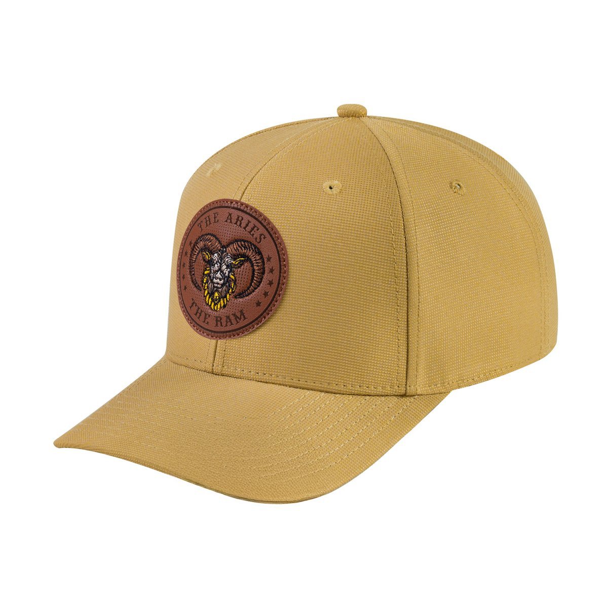 Aries Zodiac V2 6-Panel Baseball Cap with Khaki front and Khaki back