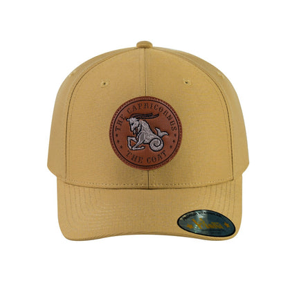 Capricorn Zodiac V2 6-Panel Baseball Cap with Khaki front and Khaki back