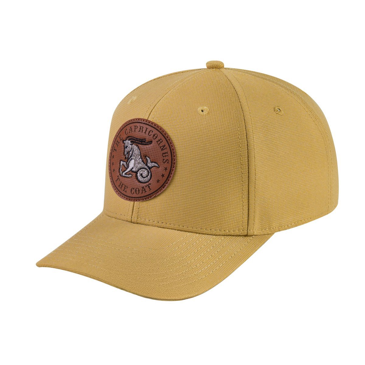 Capricorn Zodiac V2 6-Panel Baseball Cap with Khaki front and Khaki back