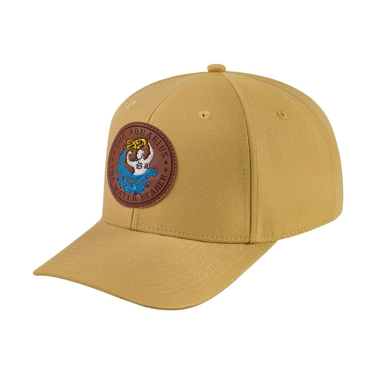 Aquarius Zodiac V2 6-Panel Baseball Cap with Khaki front and Khaki back