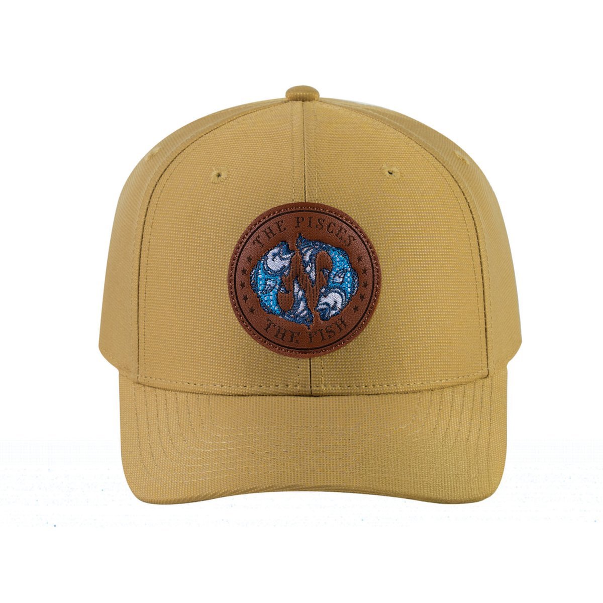 Pisces Zodiac V2 6-Panel Baseball Cap with Khaki front and Khaki back