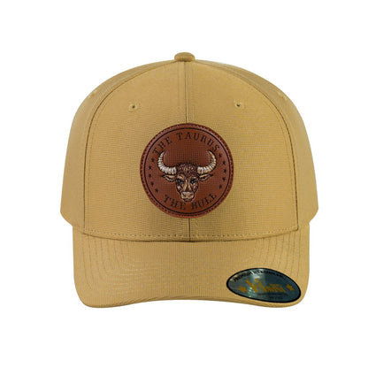 Taurus Zodiac V2 6-Panel Baseball Cap with Khaki front and Khaki back