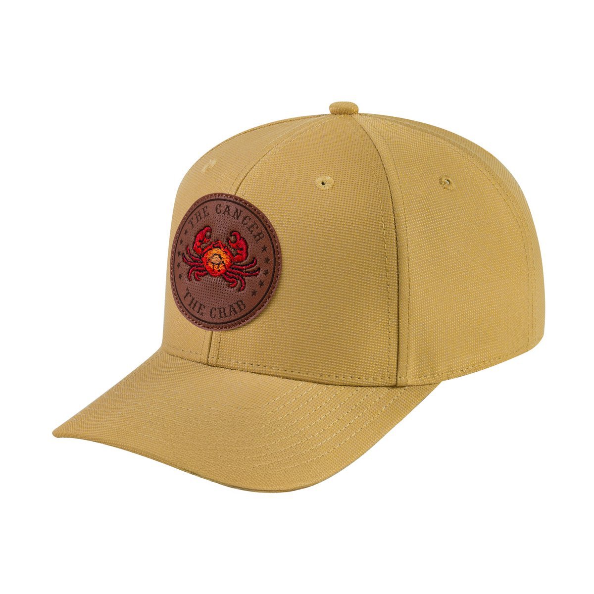 Cancer Zodiac V2 6-Panel Baseball Cap with Khaki front and Khaki back