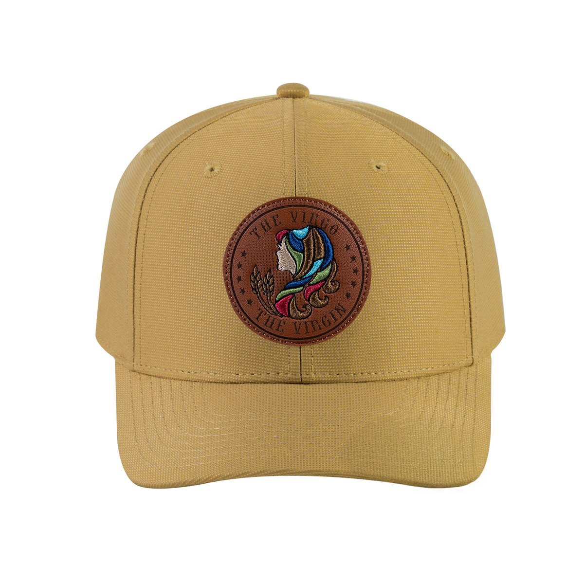 Virgo Zodiac V2 6-Panel Baseball Cap with Khaki front and Khaki back