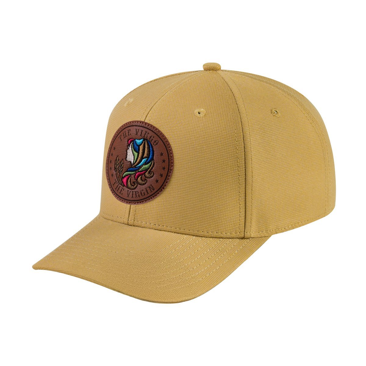 Virgo Zodiac V2 6-Panel Baseball Cap with Khaki front and Khaki back