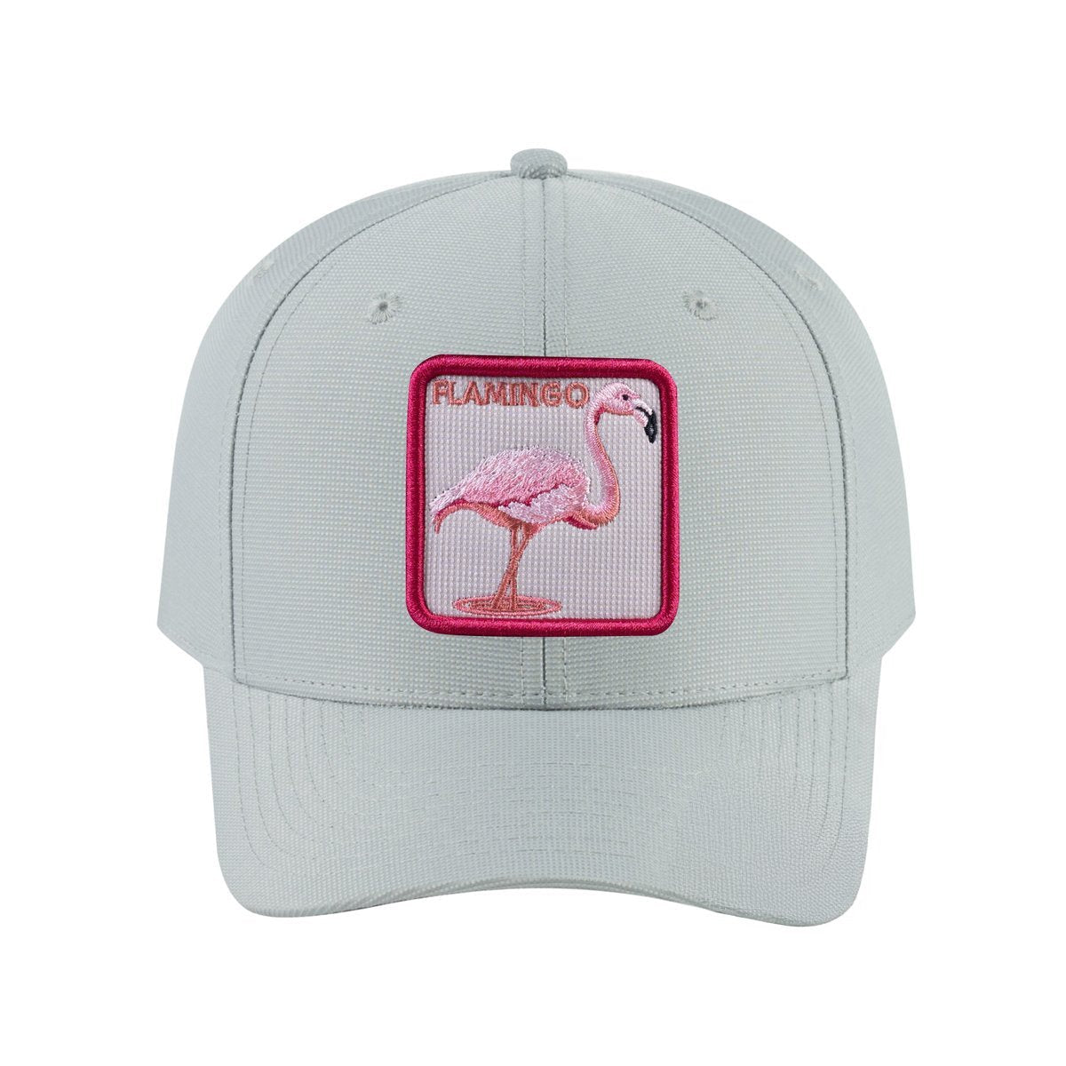 Flamingo V2 6-Panel Baseball Cap with Light Grey front and Light Grey back