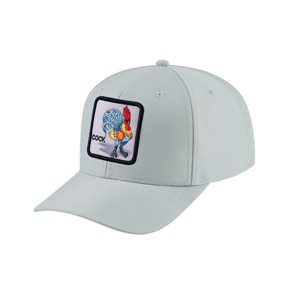 Chicken V2 6-Panel Baseball Cap with Light Grey front and Light Grey back