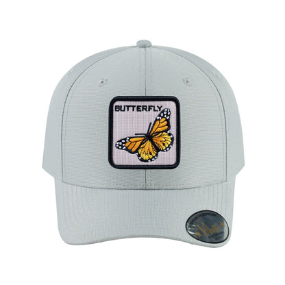 Butterfly V2 6-Panel Baseball Cap with Light Grey front and Light Grey back