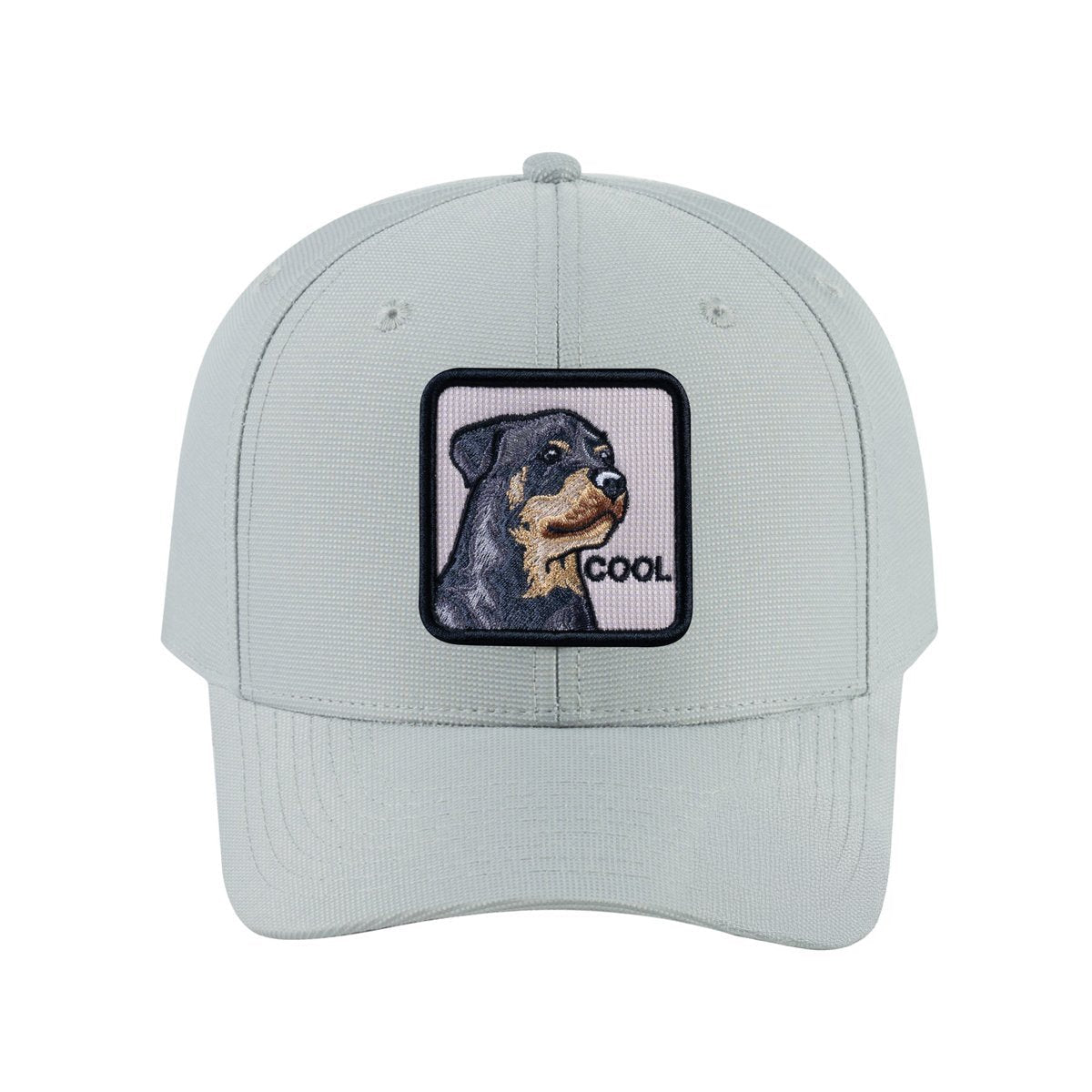 Dog V2 6-Panel Baseball Cap with Light Grey front and Light Grey back
