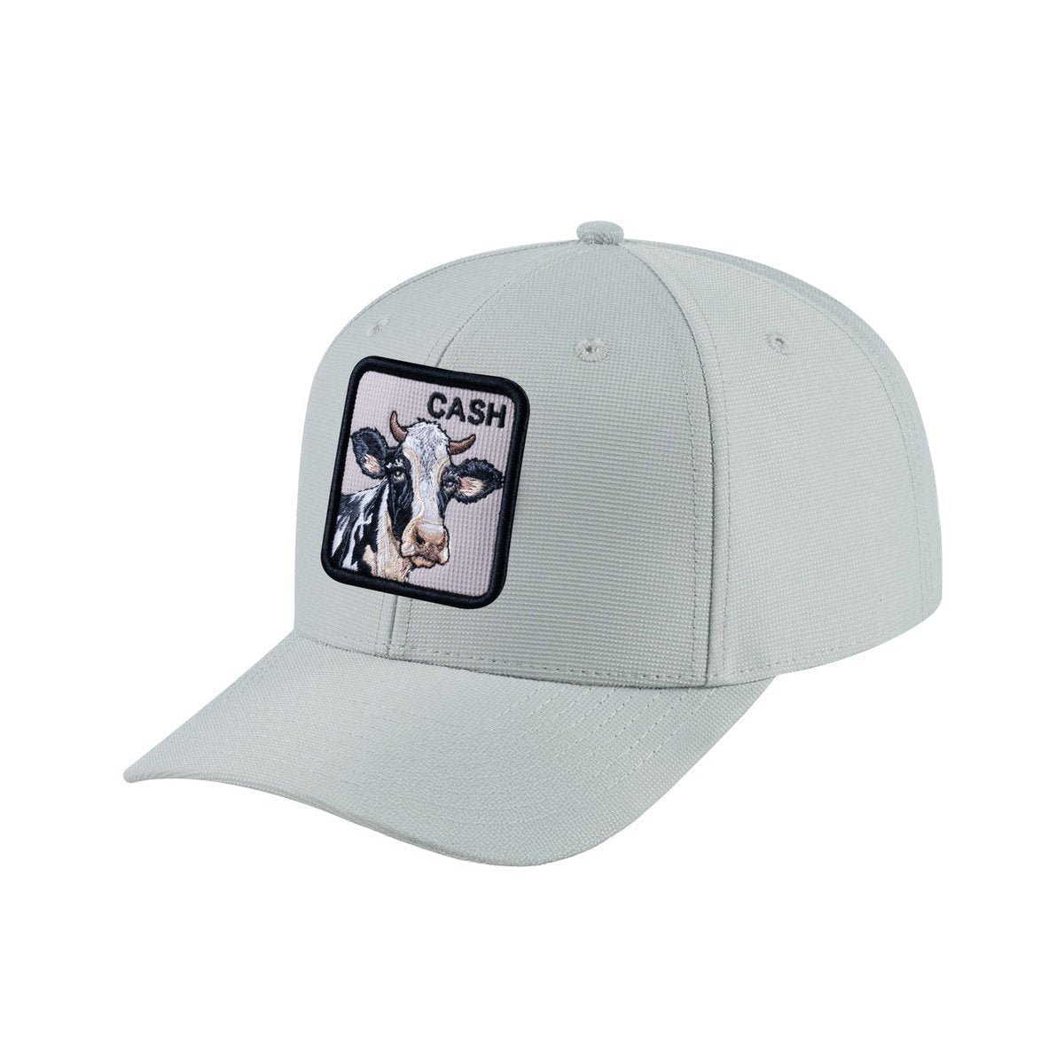 Cow V2 6-Panel Baseball Cap with Light Grey front and Light Grey back