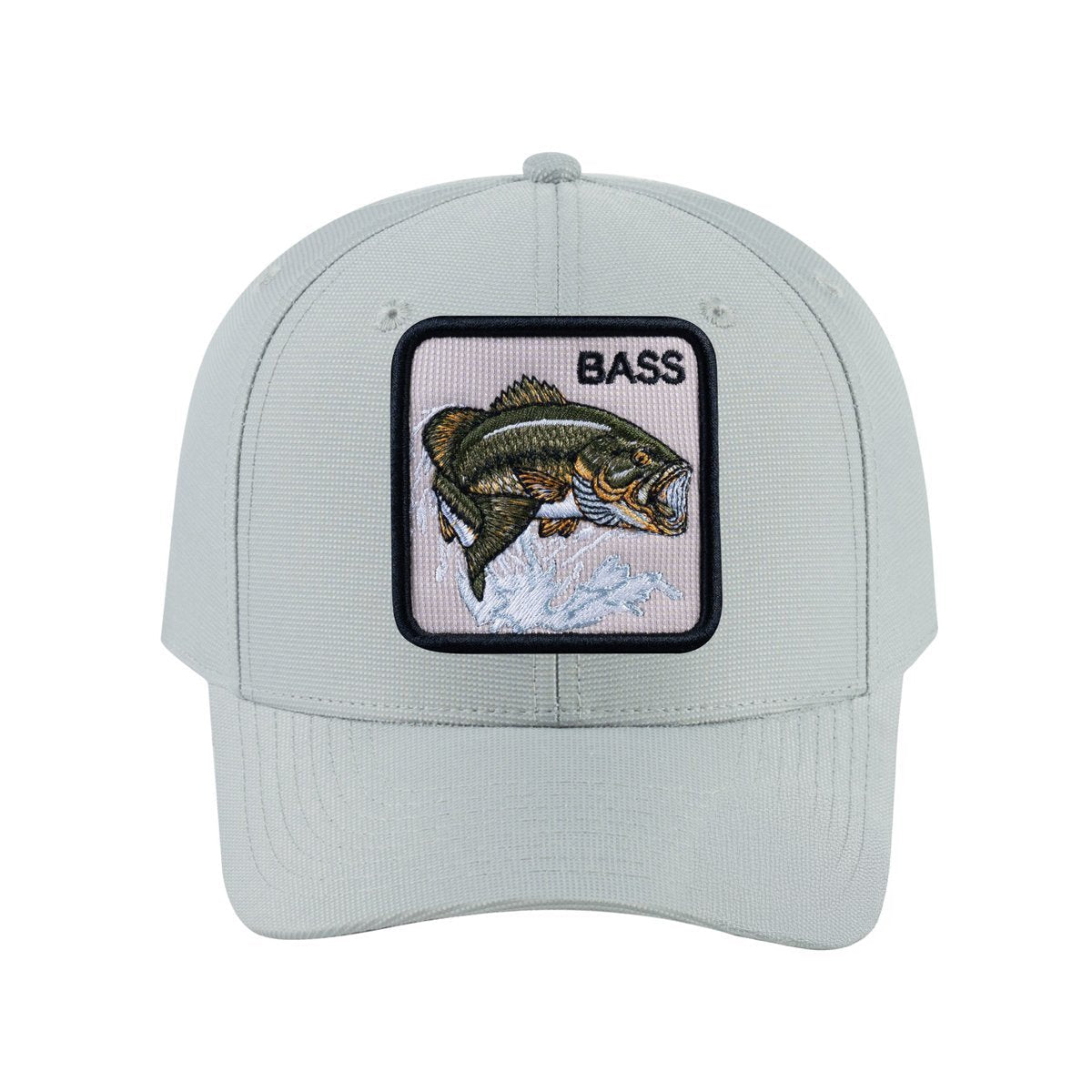 Bass V2 6-Panel Baseball Cap with Light Grey front and Light Grey back