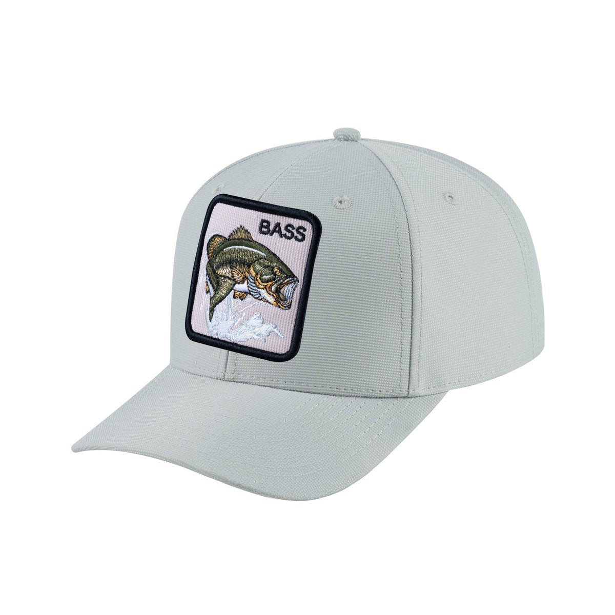 Bass V2 6-Panel Baseball Cap with Light Grey front and Light Grey back